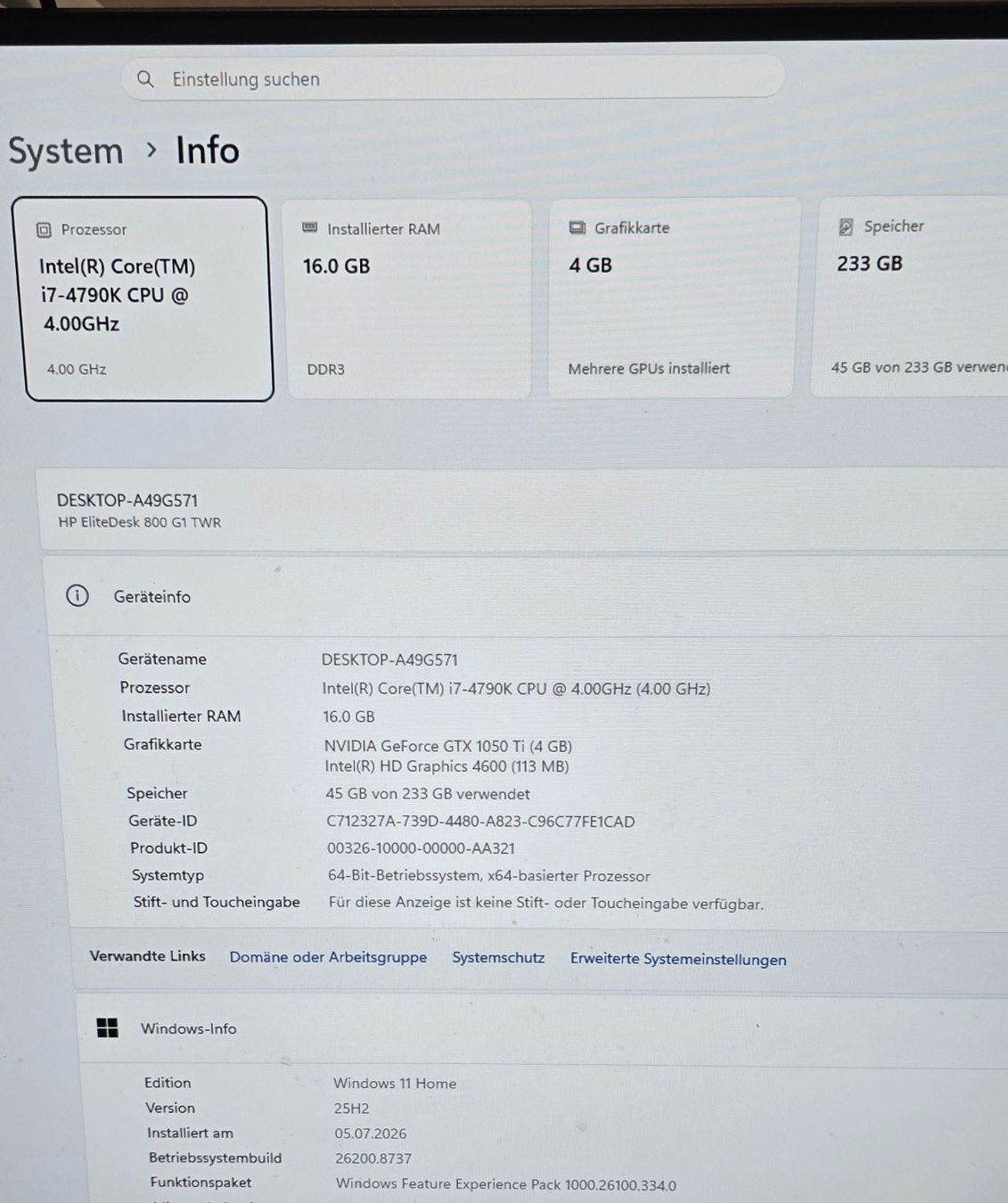 Hewlett Packard PCs: HP Elitedesk 800 – Gebraucht aus Amriswil von Chris-Tech 1