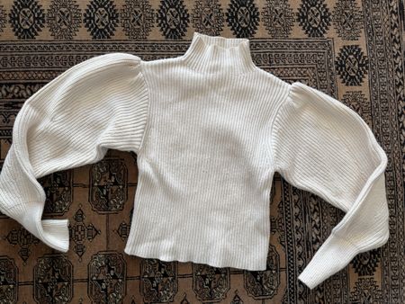 Trendiger ZARA Strickpullover mit Puffärmeln, Gr. S