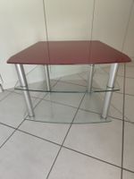 TV-Möbel Glas rot. Sehr guter Zustand.
