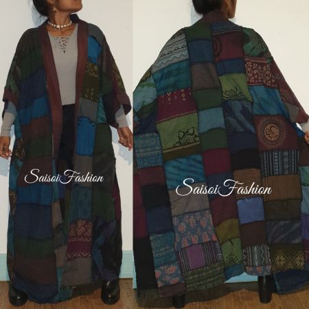 Hippie Ethno Boho Kimono, Mantel XS-XXL