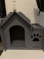 Katzenhaus Filz Grau Haustierzubeh. neuwertig