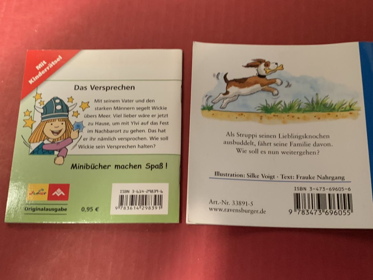 Bücher: 2 Mini-Bücher Wickie + Strupp findet heim Bü1 – Gebraucht aus Erlenbach ZH von Ritschly 2
