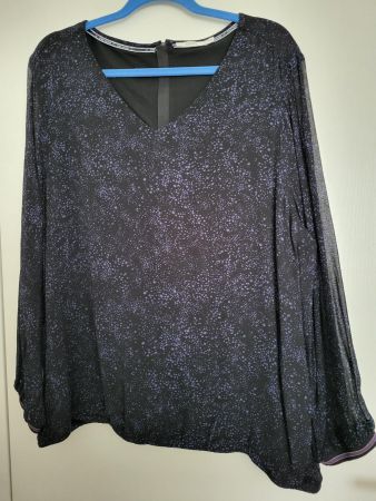 Schwarze Chiffonbluse von Cecil