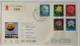 BJ15) 1964 Juventute Ilustrierter Ballon FDC US-Format LP