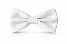 30Stk Fliege weiss satin neu u originalverpackt