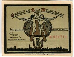 Notgeld "25 Pfennig. Mainbernheim 1921"