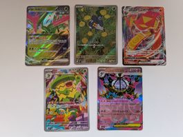 5-teiliges Set aus asiatischen Pokémon-Karten