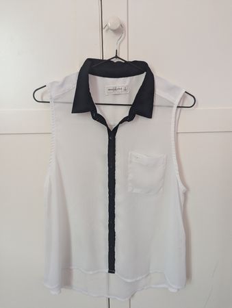 Abercrombie & Fitch Blouse, Size S,, White Black