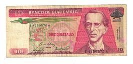 Banknote Guatemala 10 Quetzales 1985 guter Zustand