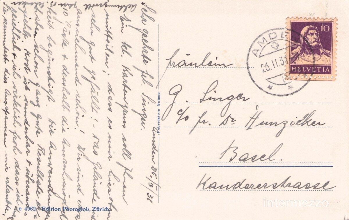 Cartoline postali: Amden SG // 1931 Dorf Leistkamm – Usato da Basel venduto da intermezzo12 1