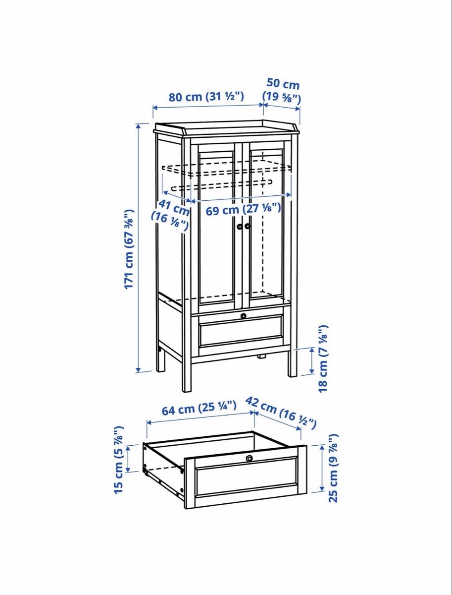 Armoires: SUNDVIK Kinderkleiderschrank IKEA  – D'occasion à Chur par neg_y8yj 3