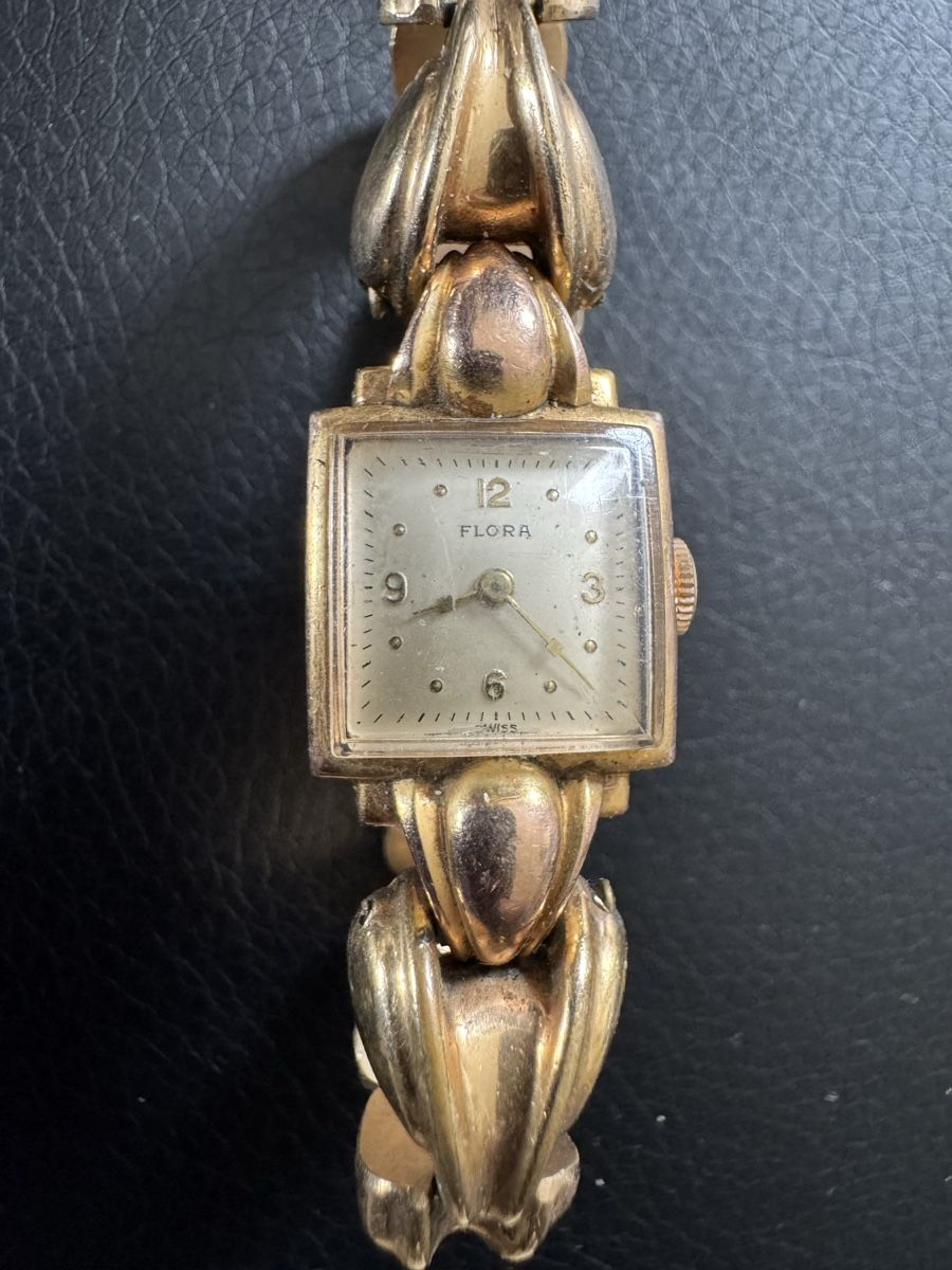 Orologi: Montre Flora vintage pour dame, – Usato da Biel/Bienne venduto da Baol1