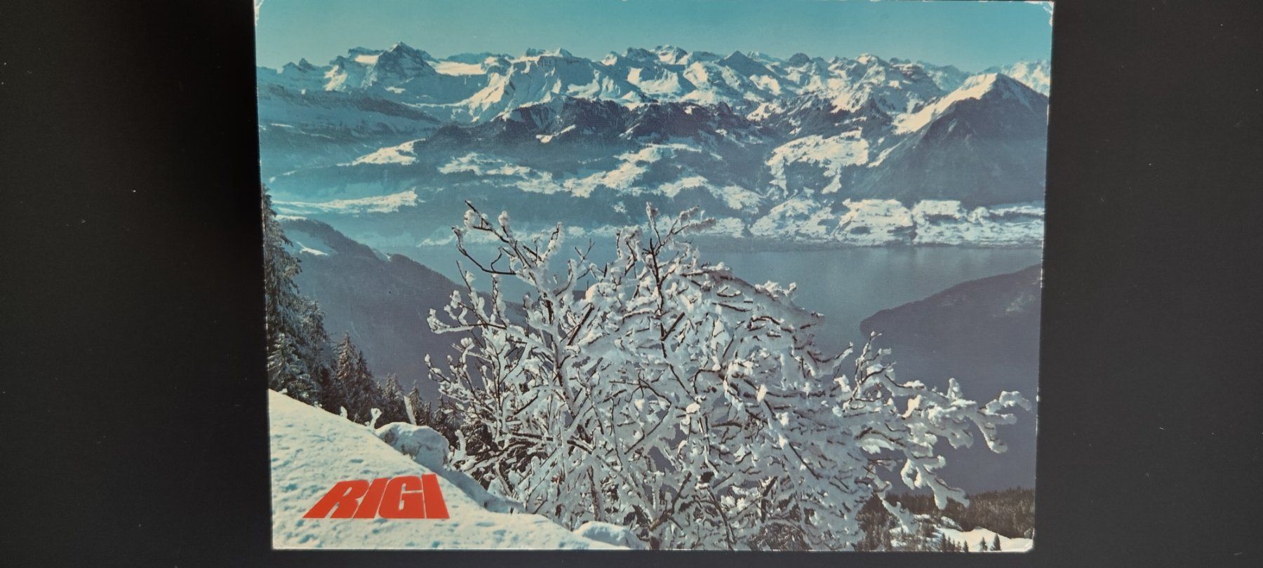 Cartoline postali: Vintage Rigi Postkarte, verschneite Alpen – Usato da Ohmstal venduto da Lebensfreude05