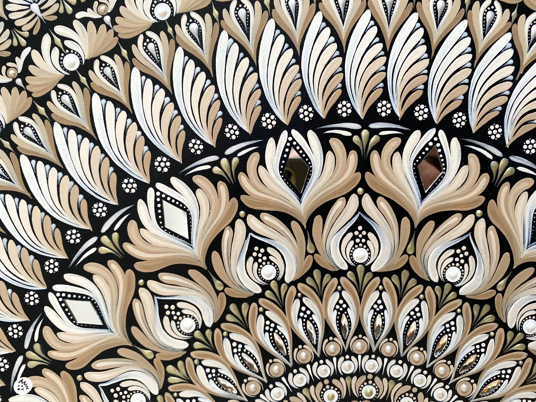 Dipinti: Grosses Mandala auf Holz, Kunst, Bild, Gemälde – Nuovo e nell'imballaggio originale da Fanas venduto da Omibia 1