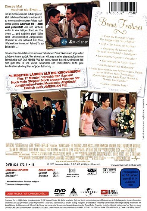Tutti i DVDs: DVD - American Pie 3 (2003) – Usato da Embrach venduto da disc-planet 1