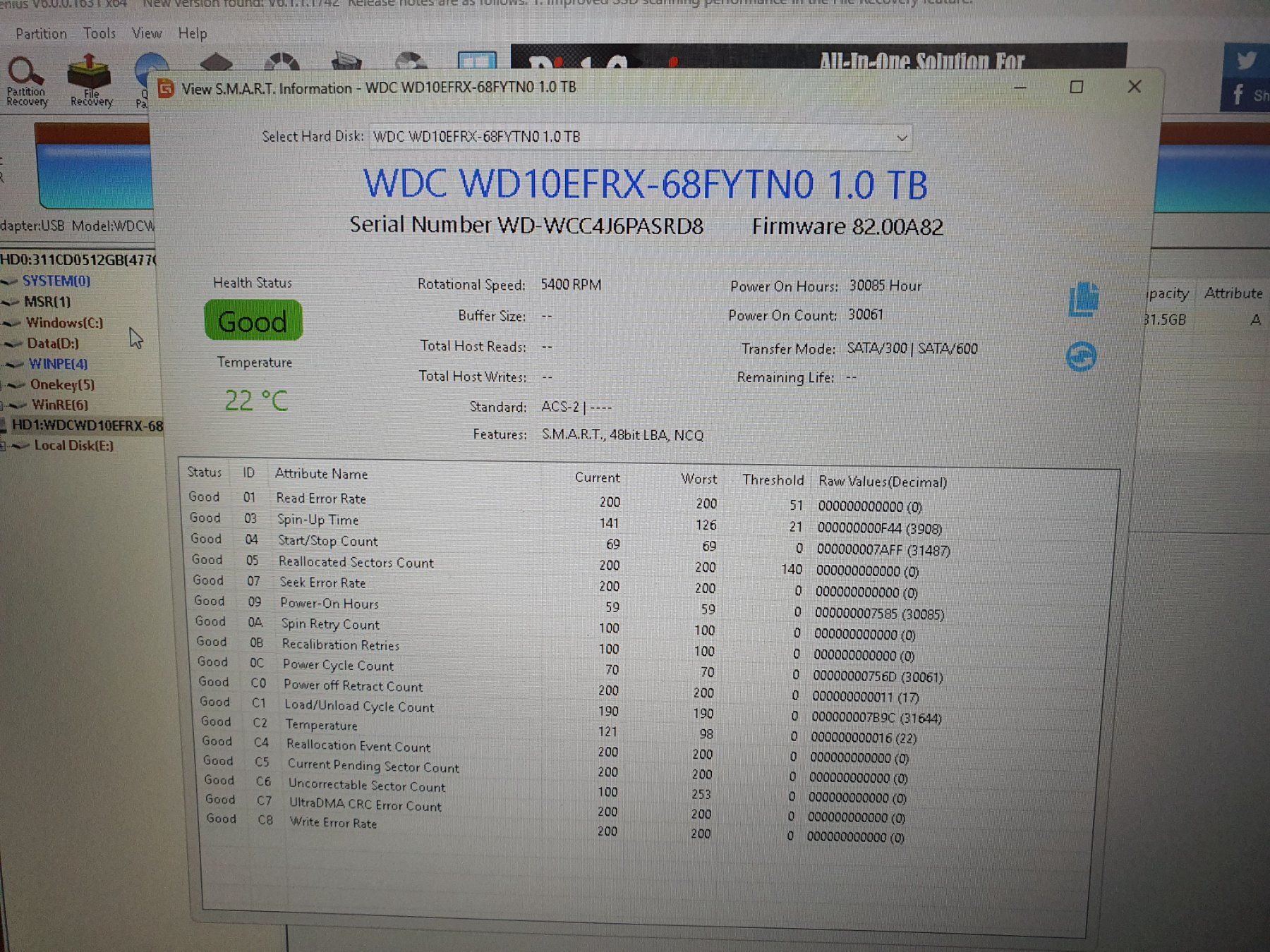 Western Digital Harddisks: WD Red 1TB NAS Hard Drive – Gebraucht aus La Tour-de-Peilz von Gbes 1