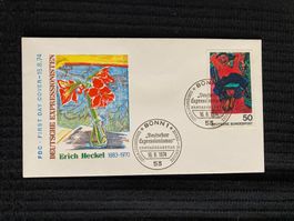 BRD 1974 illustrierter FDC Expressionisten Heckel SStpl Bonn