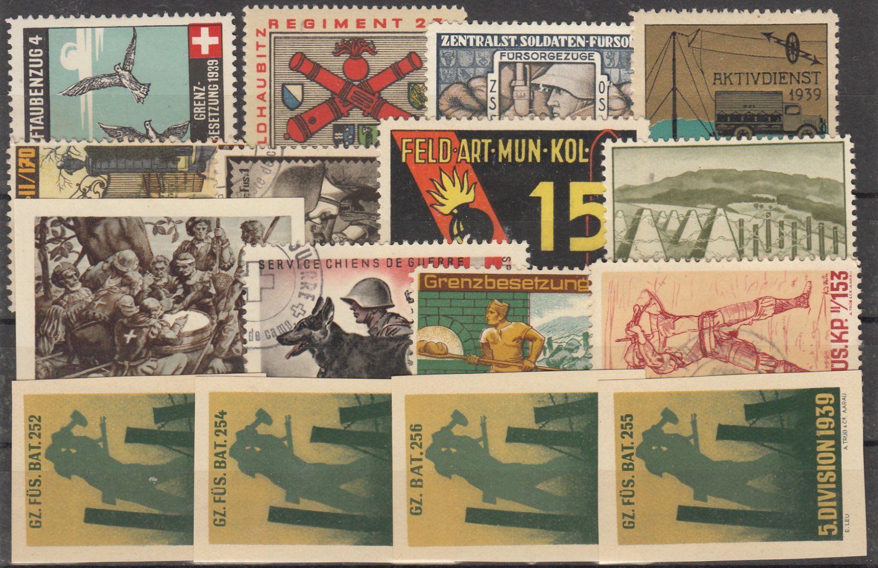 Tutti i francobolli: Diverse Soldatenmarken Kat.??? – Usato da Herrliberg venduto da Lfrifda