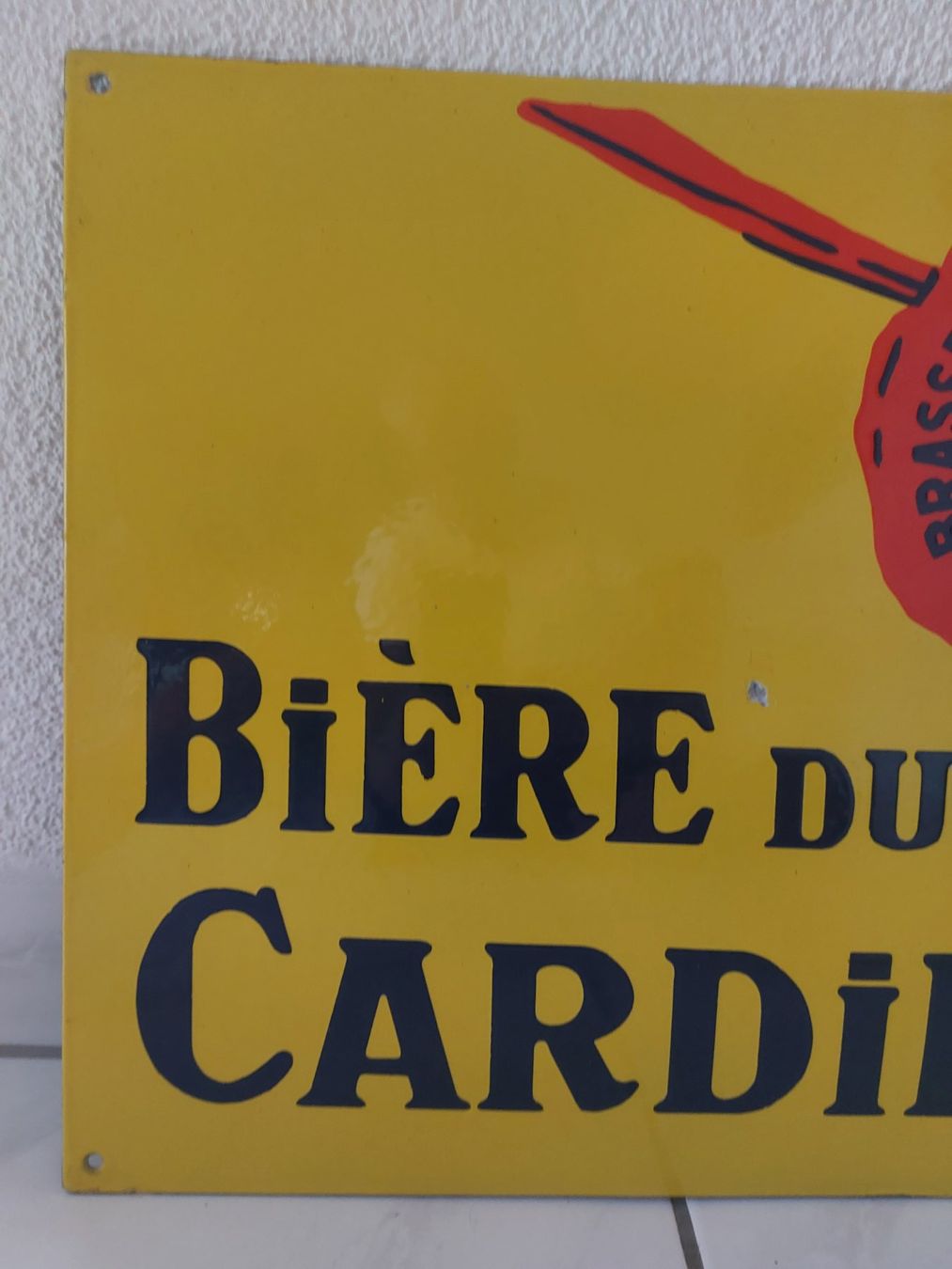 Cardinal Schilder: Emailschild Cardinal Bier Plaque émaillée – Gebraucht aus Schenkon von TG10 1