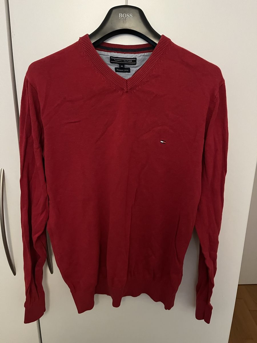 Tommy Hilfiger Maglioni & Felpe: Tommy Hilfiger Herren Pullover, Rot, Baumwolle, M – Usato da Bremgarten b. Bern venduto da nan_n82z