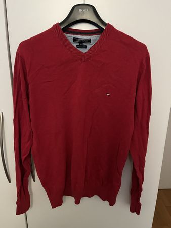 Tommy Hilfiger Herren Pullover, Rot, Baumwolle, M