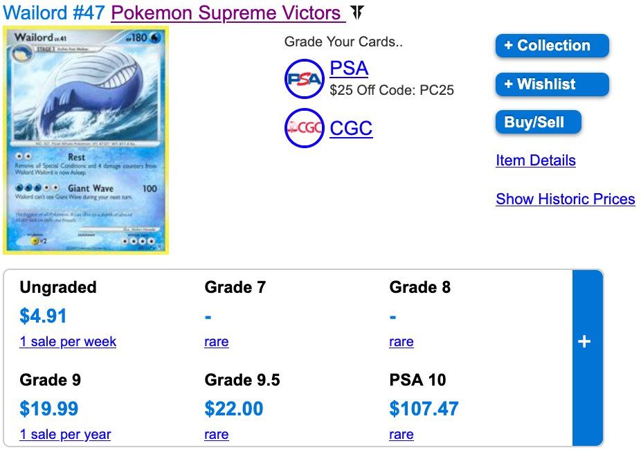 Pokémon Carte collezionabili: Wailord & Wailmer Bundle / 47 & 87 – Usato da Zürich venduto da PEACECOCOON 4