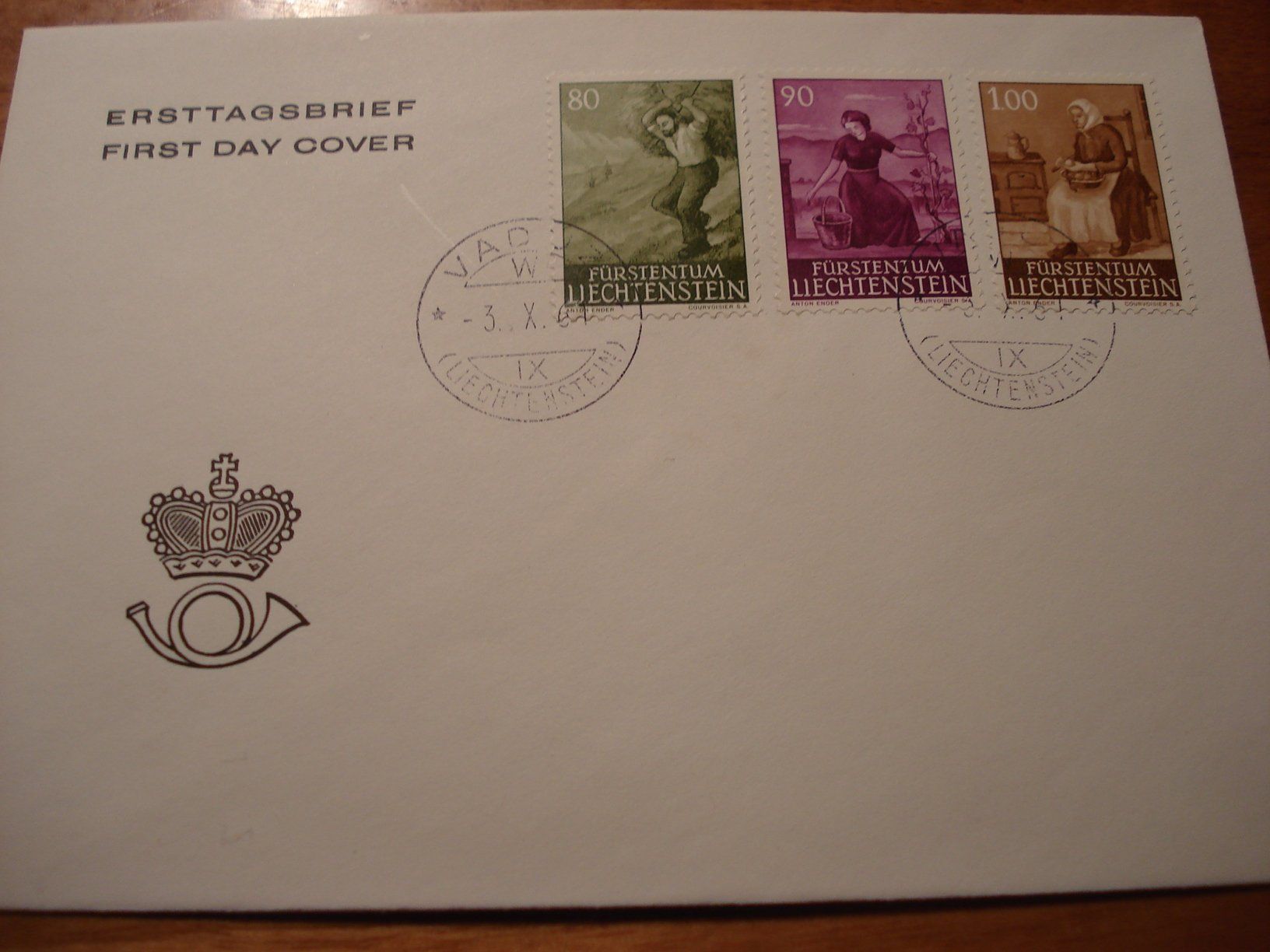 Alle Briefmarken: Liechtenstein Set FDC 1959/64, Dauermarken, 5 Belege – Gebraucht aus Niederwil AG von morostahu 8
