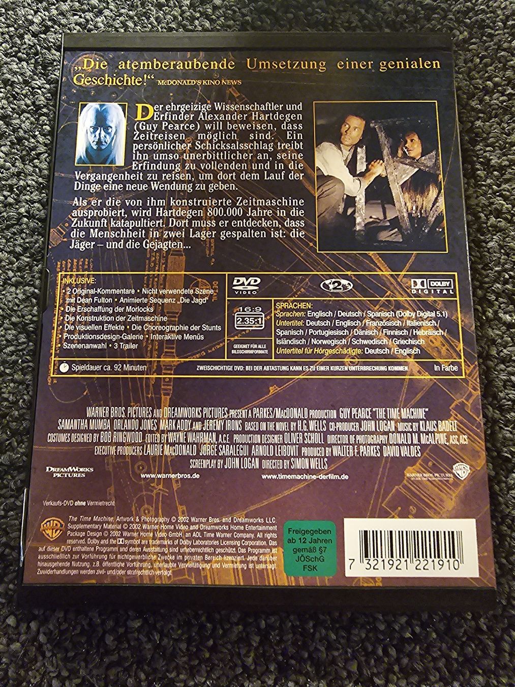 Tutti i DVDs: DVD: The Time Machine(19271 – Usato da Ruswil venduto da jan_bxl5 1