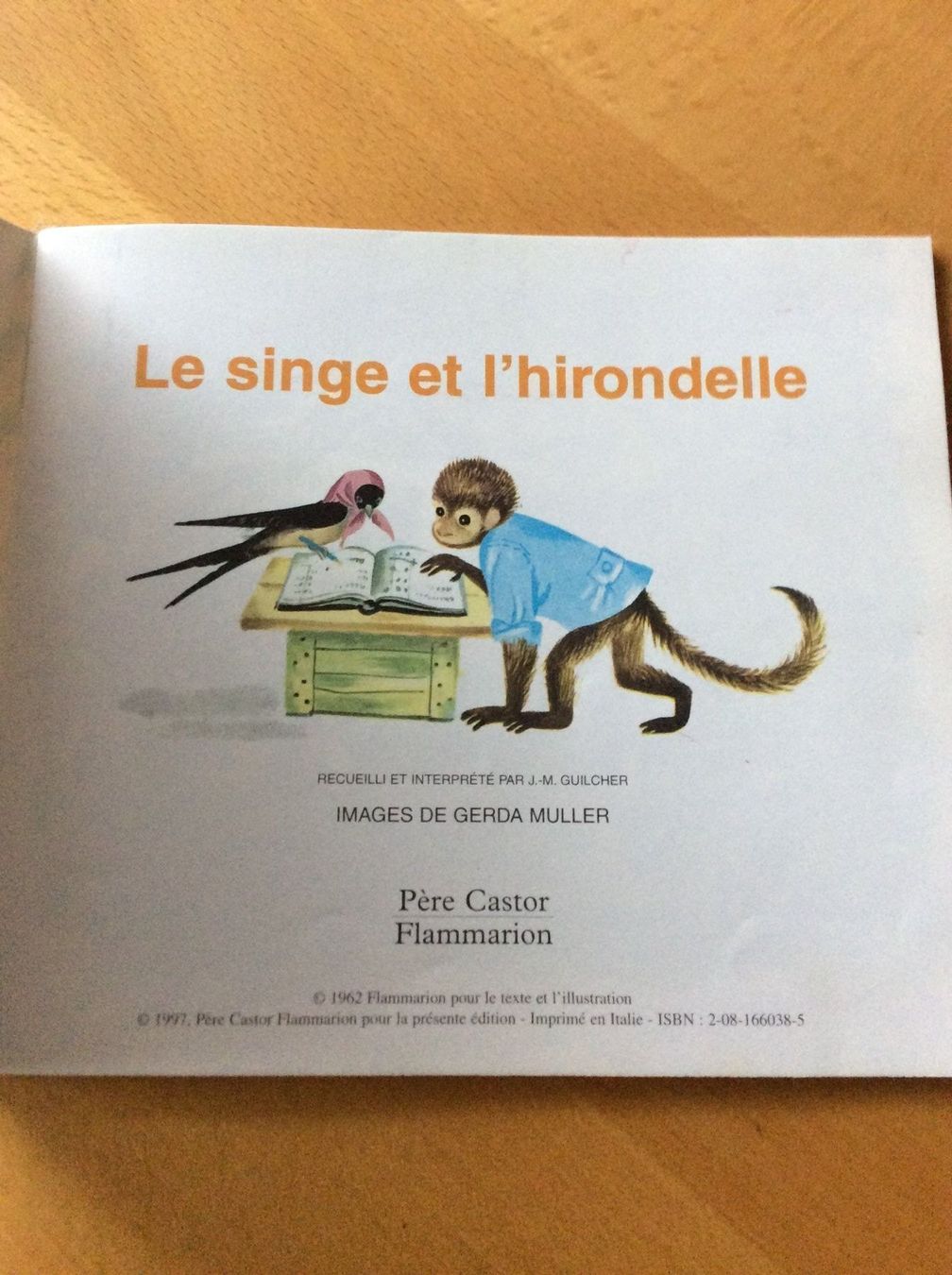 Bücher: Le singe et l'hirondelle – Neu (gemäss Beschreibung) aus Biel/Bienne von Ganesh12 1