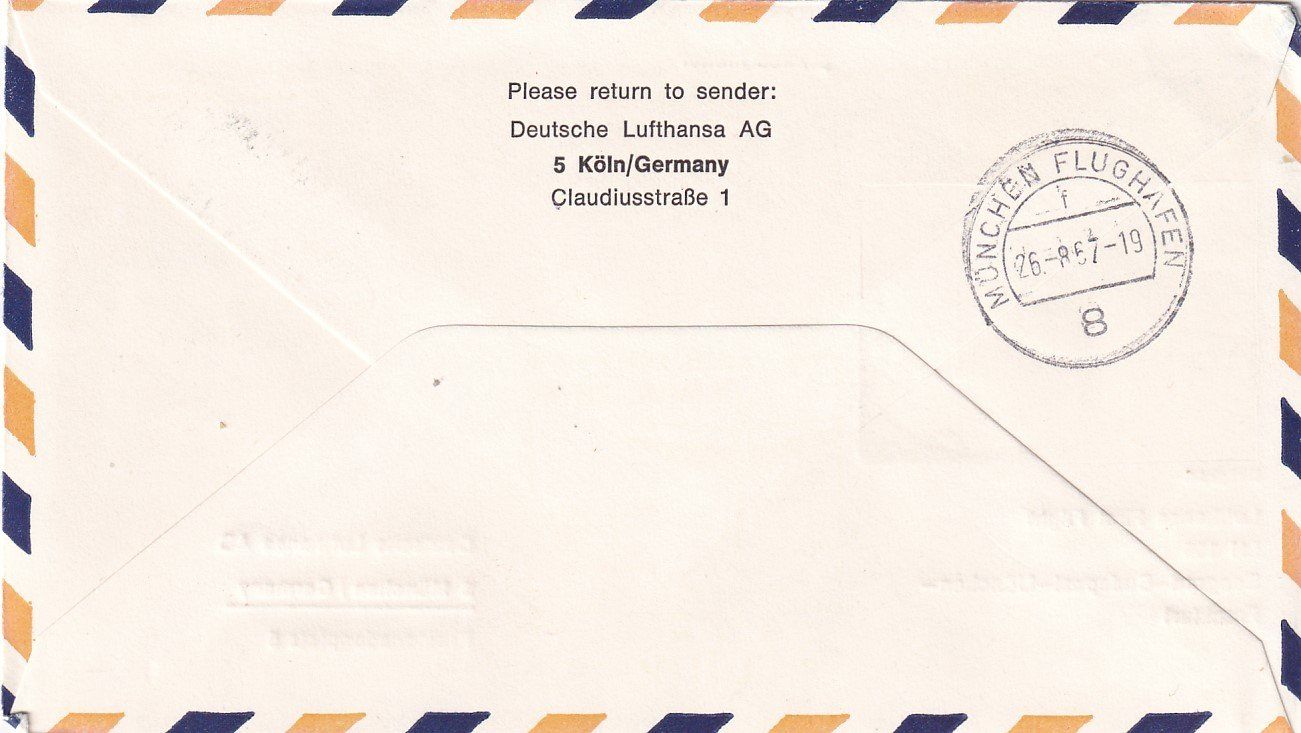 Tutti i francobolli: Erstflug Lufthansa Belgrad - München 1967 – Usato da Baar venduto da Asmara111 1
