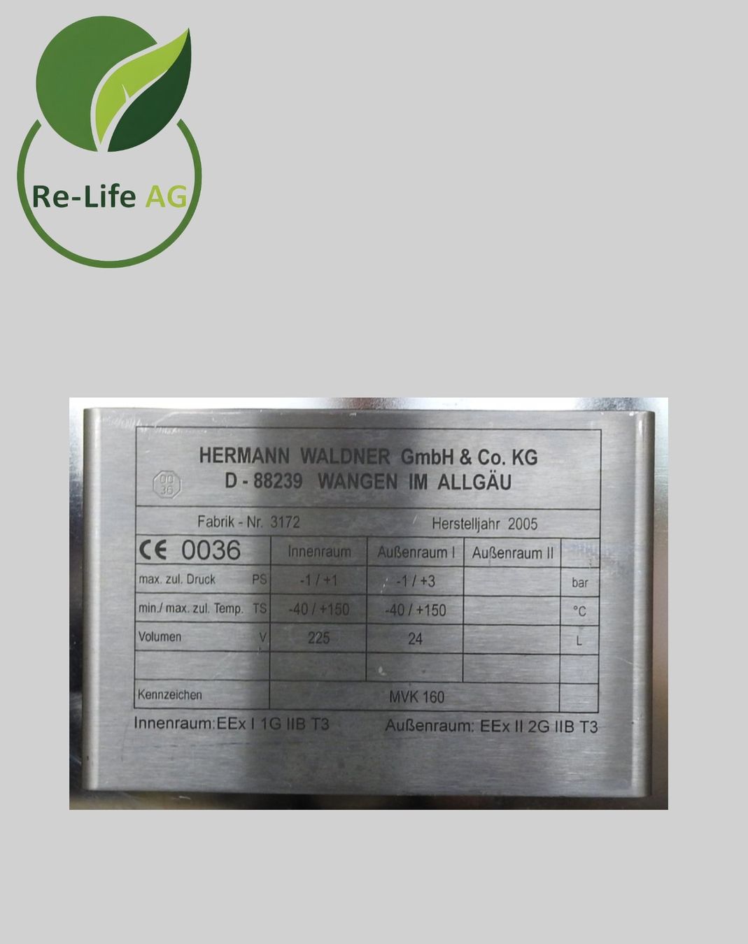 Tutte le macchine: Waldner GmbH MVK 160 Pharmaceutical Mixing Reactor – Usato da Reinach BL venduto da Re-LifeAG_Labor 7