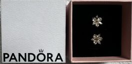 Pandora Ohrstecker, Blumen Design, Gold und Zirkonia Neu! (5