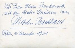 Wilhelm Backhaus  -  deutscher Pianist