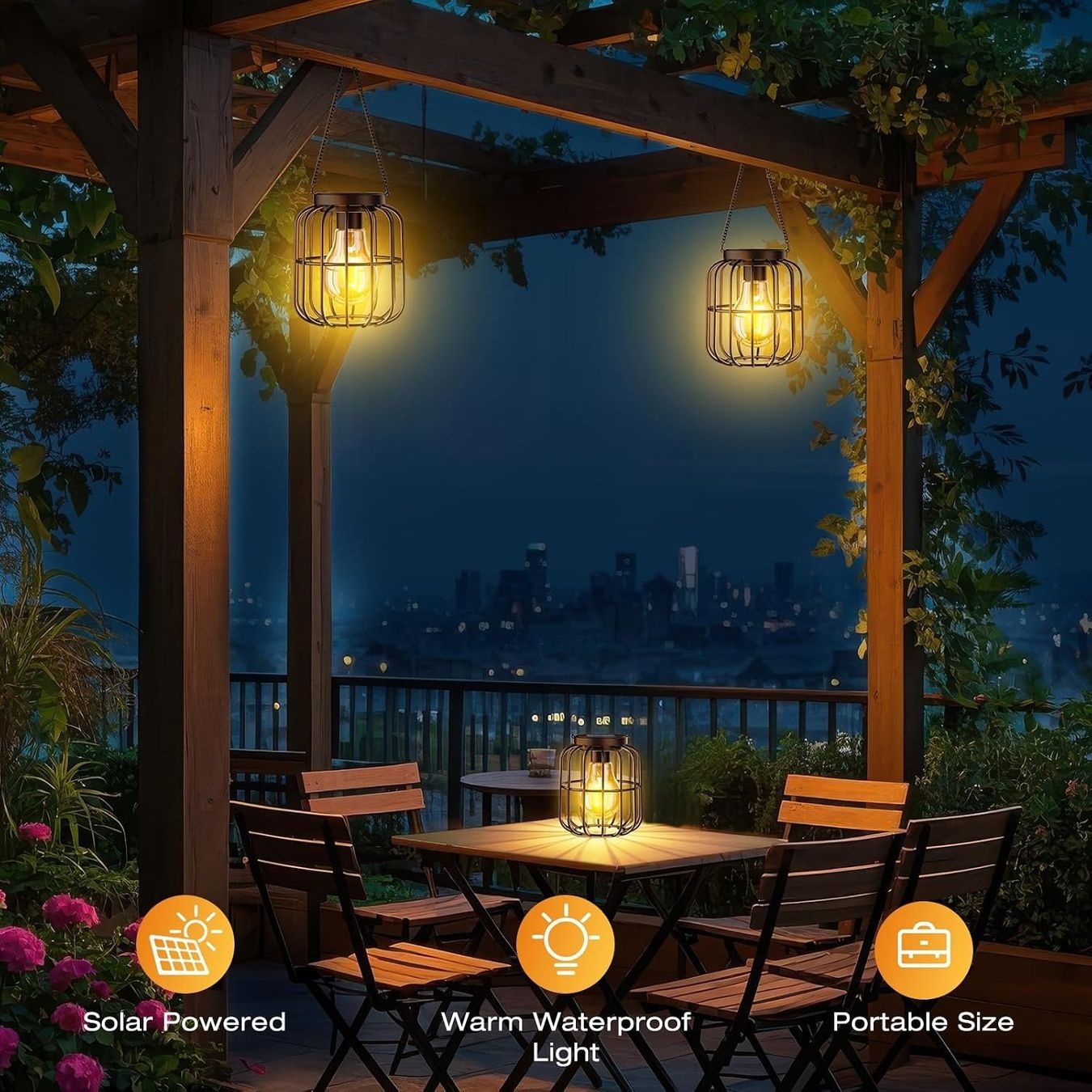 Lampade: 2x Solarlampen Außen 2er Set IP65 – Nuovo e nell'imballaggio originale da Nuglar venduto da SmartLiving24 1