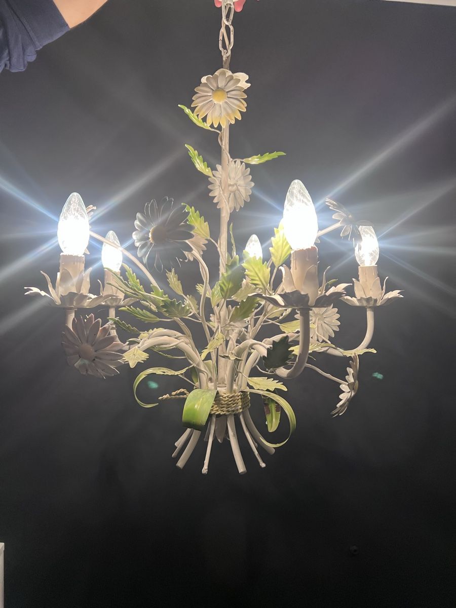 Lustres & lampes de plafonds: Florentiner Kronleuchter aus Toleware – D'occasion à Winterthur par Fantasticdancer