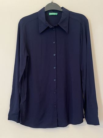 Navy Blue Button down shirt Benetton