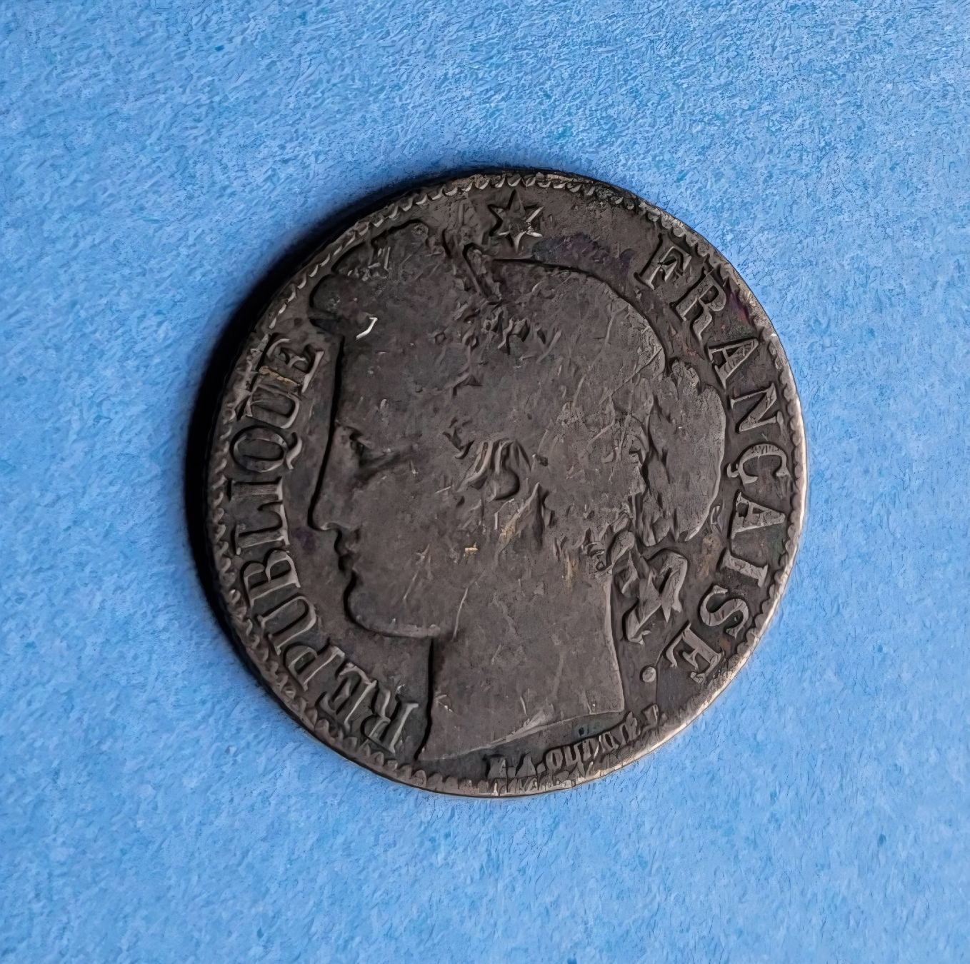 Alle Münzen: 1 france 1872 – Gebraucht aus Thun von harry999