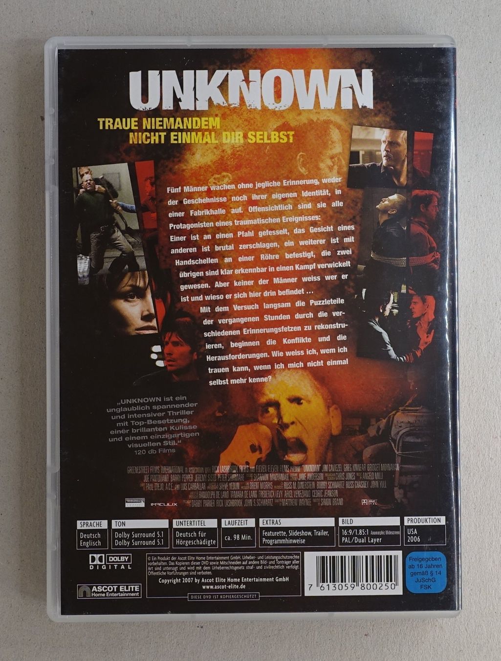 Tutti i DVDs: Unknown - DVD mit Jim Caviezel, Greg Kinnear – Usato da Sessa venduto da fraenklishop 1