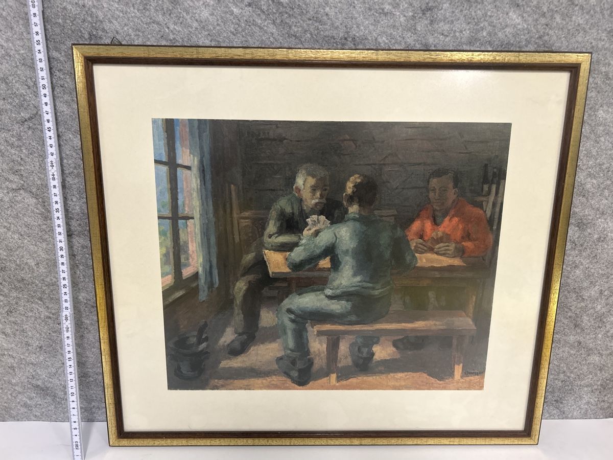 Foto & Immagini: signiert gerahmt Jassrunde – Usato da Glarus venduto da KunstWerkEr-LS87 1