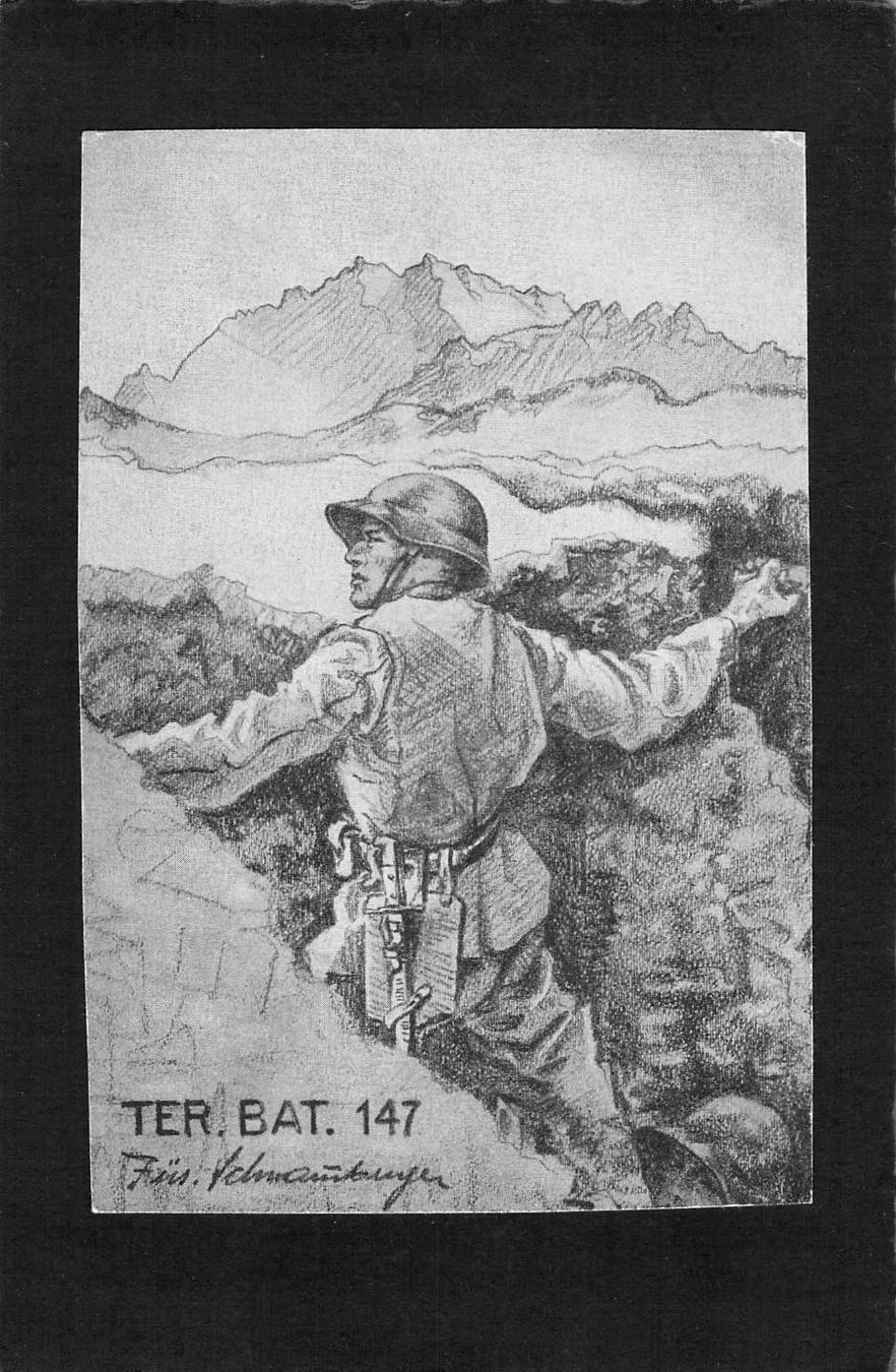 Cartoline postali: Einheitskarte Nr. 32 , TER. BAT. 147 – Usato da Reichenburg venduto da ibiza18