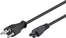 Goobay 93960 Netzanschlusskabel Schweiz, 1.8 m, Schwarz, NEU