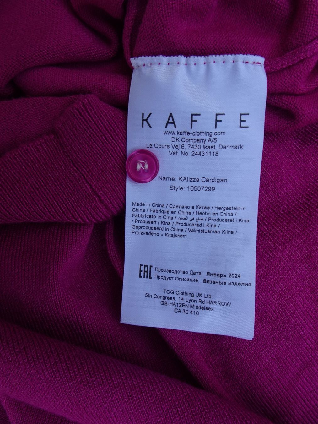 Jacken: Kaffe Strickjacke pink Gr. M Jacke – Gebraucht aus Winterthur von blumeblau77 4