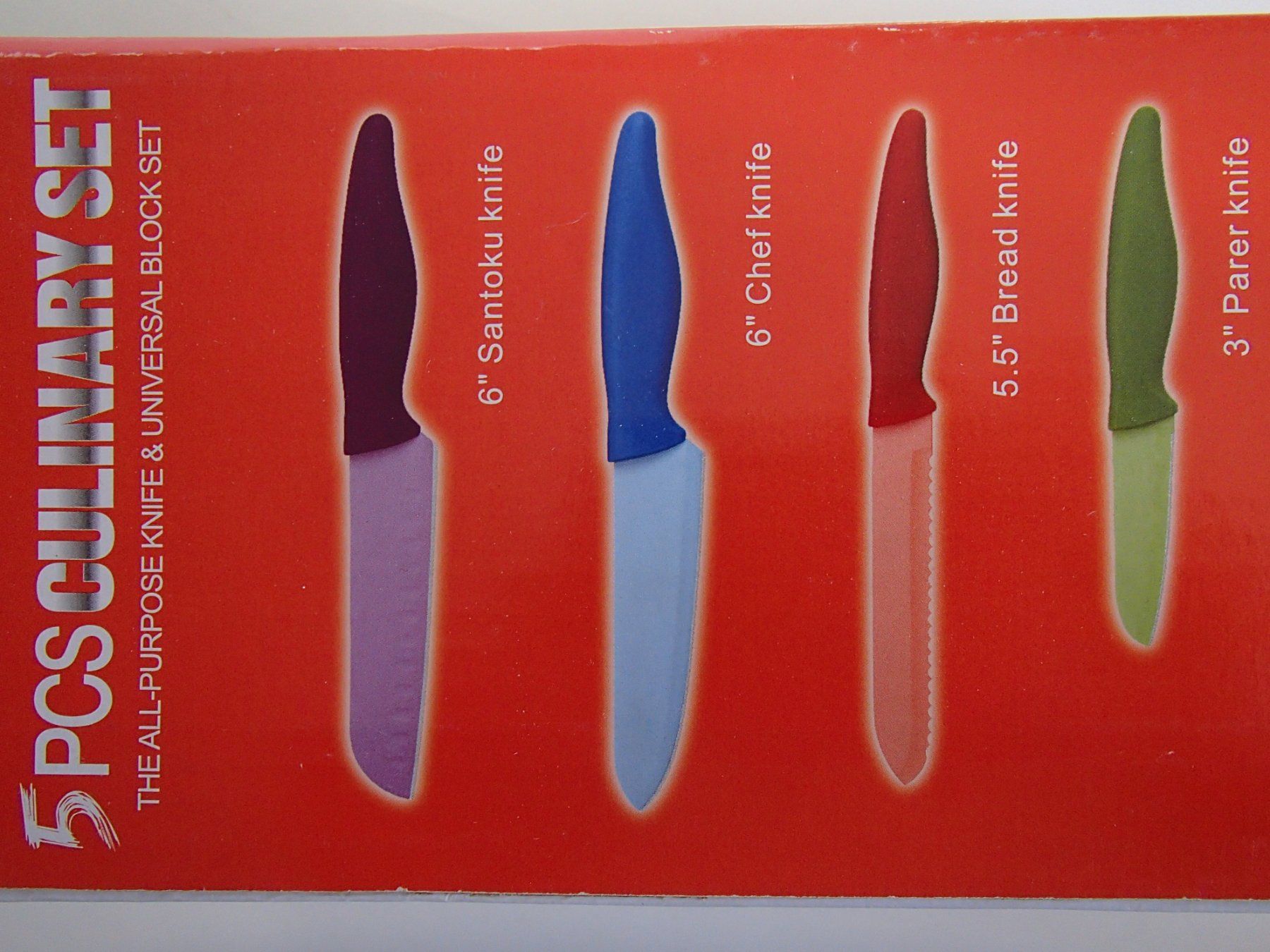 Küchenmesser: vier farbige Messer mit Messerblock – Neu und originalverpackt aus Schöfflisdorf von pullux 1