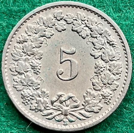 Tutti le monete: Pièce de 5 ct suisse 1919 – Usato da Plan-les-Ouates venduto da gab_cgf6 1