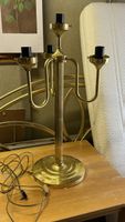 Vintage Tischlampe aus Vergoldetem Messing mit 4 Leuchten