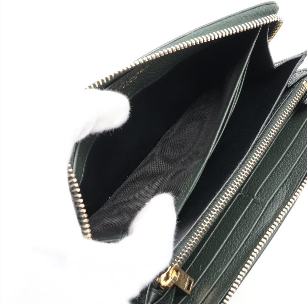 Saint Laurent Portamonete: Saint Laurent Paris Leather Wallet Green - Gratis Versand – Nuovo (secondo la descrizione) da Flawil venduto da HeritageAtelier 4