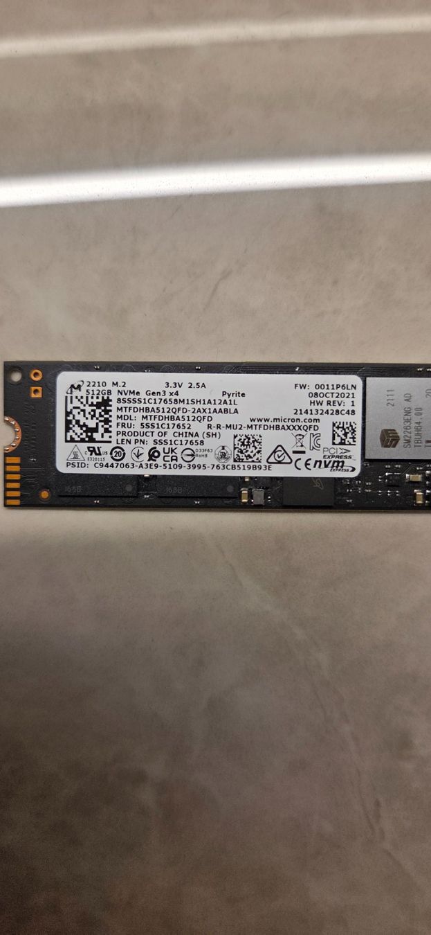 Dischi rigidi: Micron 512GB SSD NVMe – Usato da Zihlschlacht venduto da vogelgrip 1