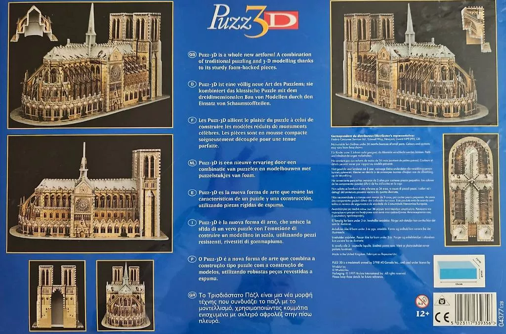 Puzzle: Puzzle 3D Notre Dame – Usato da Oberlunkhofen venduto da hani65 1