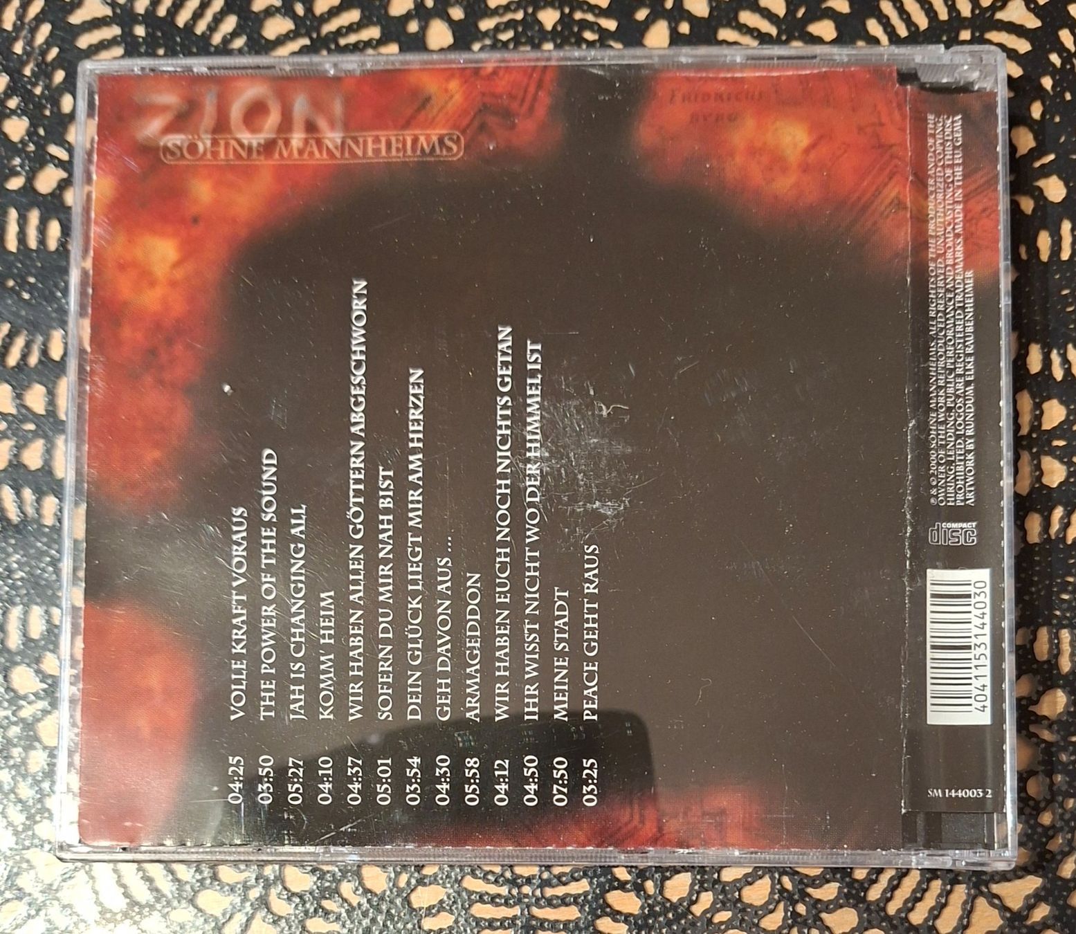 CDs: Söhne Mannheims - Zion, DE Pop CD Album 2000 – Gebraucht aus Schönenberg TG von Gregolino76 1
