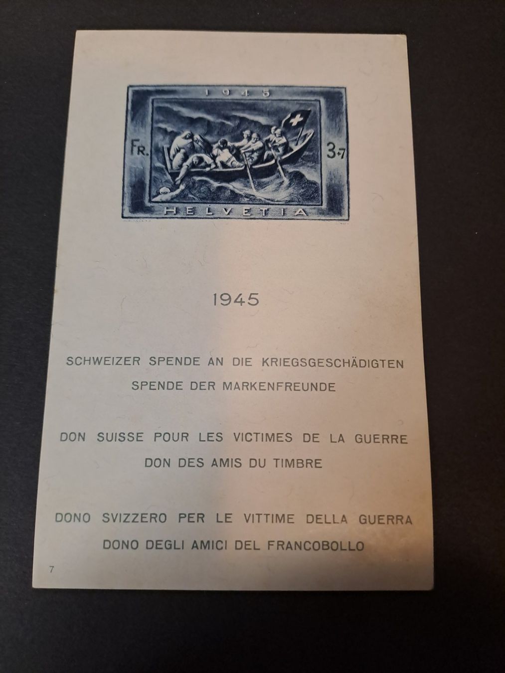 Tutti i francobolli: Spendeblock 1945 gelber Gummi** tadellos Kat: 250.- – Nuovo e nell'imballaggio originale da Spiez venduto da Heinick